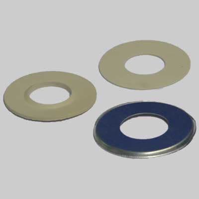Set Guarnizioni 3 Pezzi in Gomma Bianca Bordo Basso 1¼ Made in Italy - 2