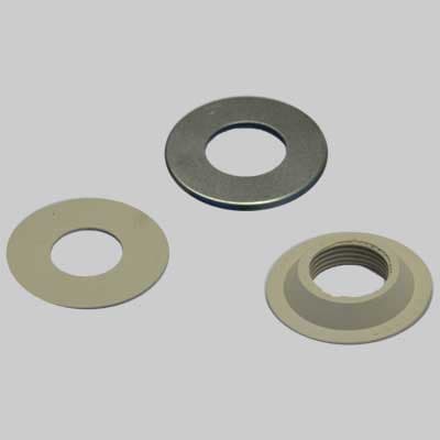 Set Guarnizioni 3 Pezzi in Gomma Bianca Bordo Alto ½ Made in Italy - 2