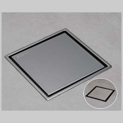 Sifone per Doccia a Pavimento Griglia a Scomparsa 15 x 15 Uscita Dm 50 Made - 2
