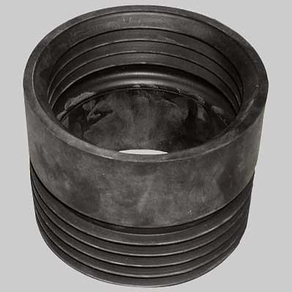 Prolunga Gomma Nera WC Diritta Concentrica Made in Italy - 2