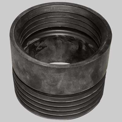Prolunga Gomma Nera WC Diritta Concentrica Made in Italy - 2