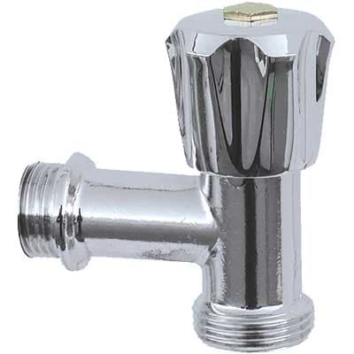 Rubinetto per Lavatrice a Squadra a Vitone ½ x ¾ Cromato Made in Italy - 2