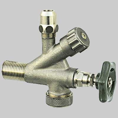 Rubinetto Combinato Sottolavabo e Lavatrice Sabbiato Ø 10 ¾ x ½ Va - 2