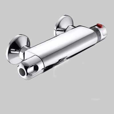 Rubinetto Miscelatore Doccia Esterno Termostatico Euro a Cromo Eurorama - 2