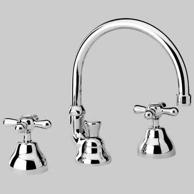 Batteria Lavabo Bocca Alta Liberty Cromo Paini - 2