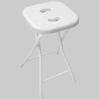 Sgabello Richiudibile Moplen Bianco Gedy - 2