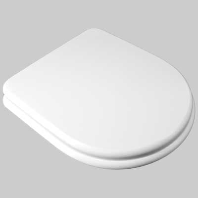 Copriwater Sedile WC MDF Poliesterato M156 Bianco Seba - 2