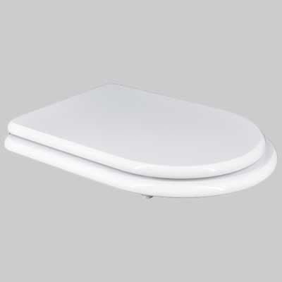 Copriwater Sedile WC MDF Poliesterato M158 Bianco Seba - 2