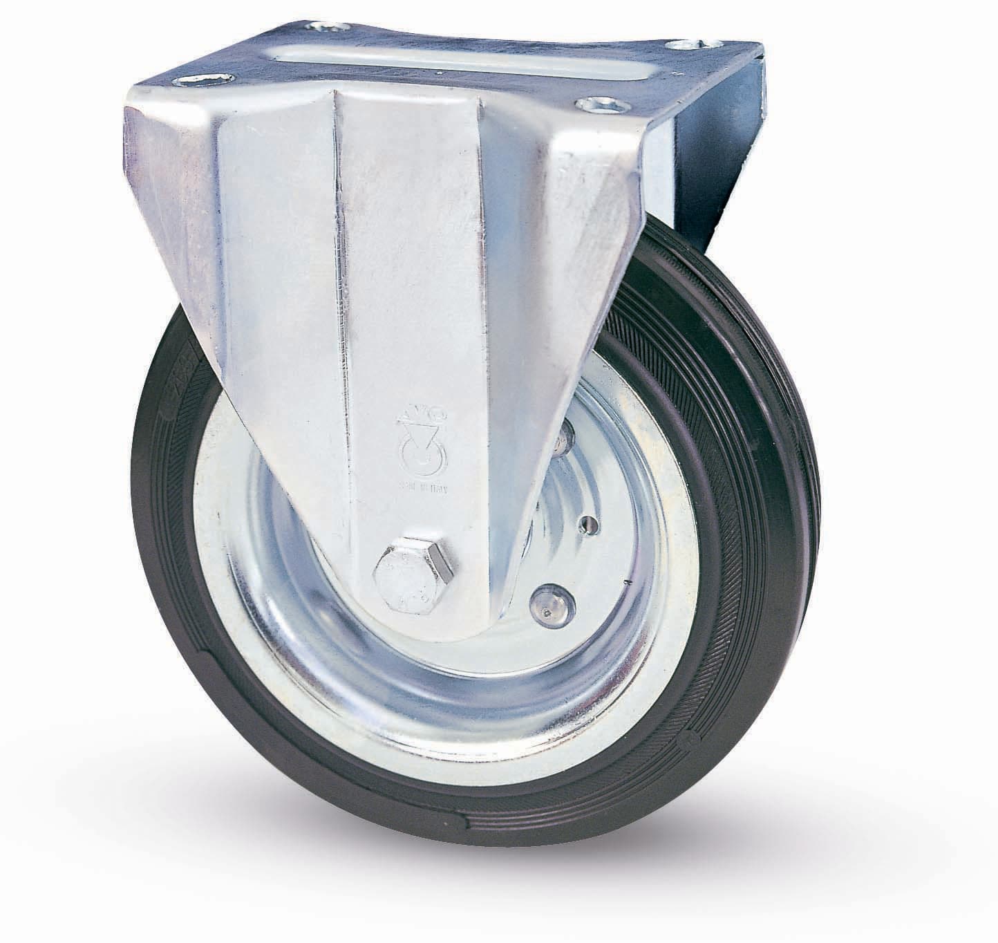 Ruota Industriale D 100 mm Gomma 80 a Piastra Fis Avo - 2