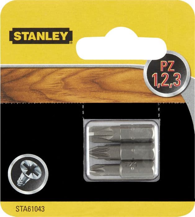 Piranha Stanley STA61043 X61043 3 Inserti Mm. 1 2 3 - 2