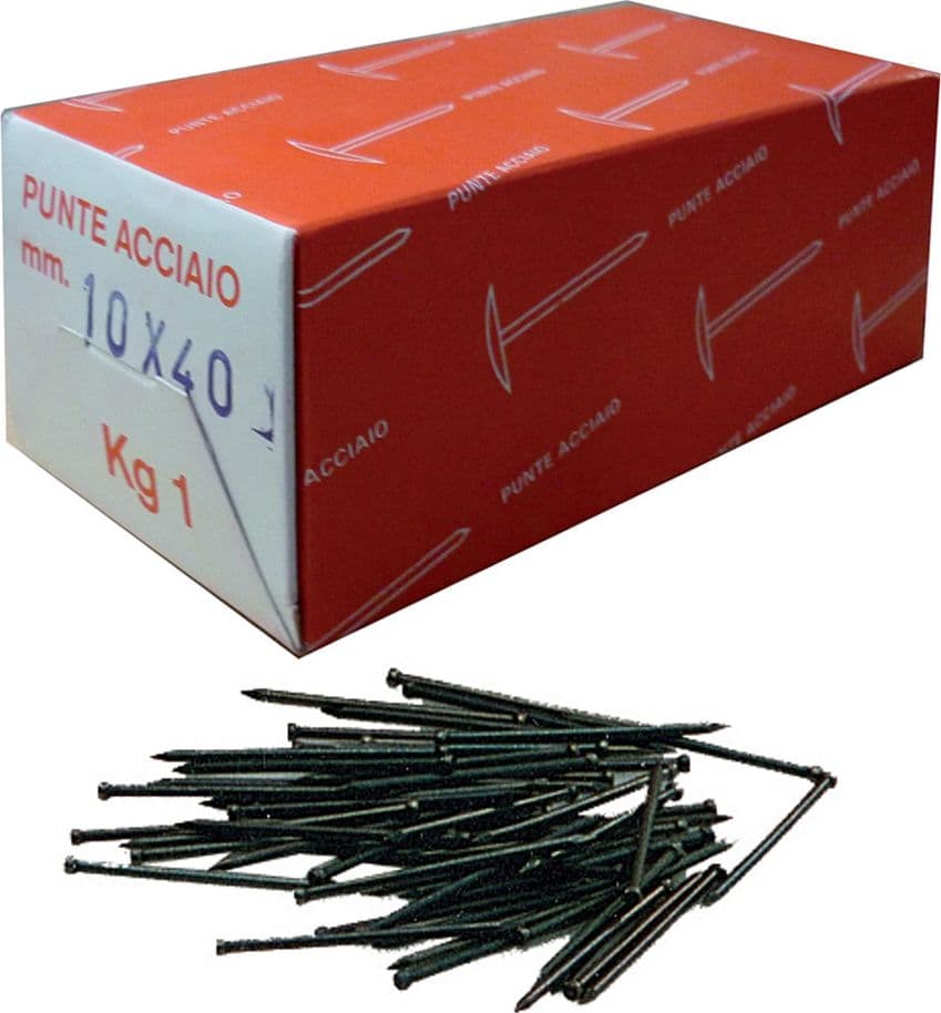 Chiodi Testa Gruppino Acciaio 10 x 40 da KG.1 Cbd di Borghetti 1 kg - 2