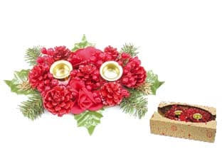 Porta Candele a Due Posti Rosso I Re Magi - 2