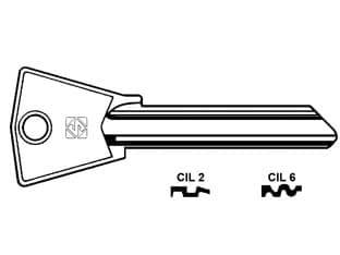 Chiavi per Cilindri Cila Gentili 7 Spine Grandi CIL6 Dx Silca 10 Pezzi - 2