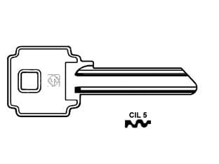 Chiavi per Cilindri Cila Gentili 6 Spine Grandi CIL1 Dx Silca 5 Pezzi - 2