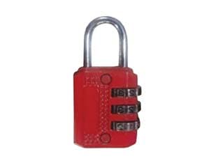 Lucchetto a Combinazione 3 Cifre 14 mm Rosso Quality 12 Pezzi - 2
