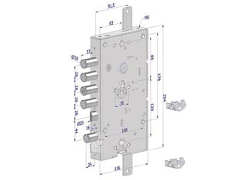Serratura Triplice P Porte Blindate Cilindro Europeo Reversibile 268 – Securemme