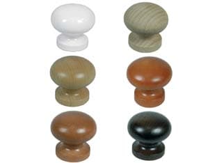 Pomoli per Mobili in Legno Liscio Ø 30 mm Noce Chiaro 10 Pezzi - 2