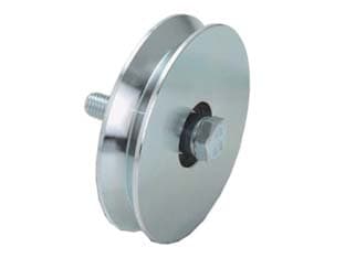 Ruota Cancelli Gola V 1 Cuscinetto a Sfera ART.402 Ee ¸ 140 MMX25 Portata - 2