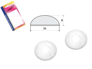 Paracolpi a Mezzaluna Adesivi Trasparenti 24 MMX8, in BL.4 Pz 12 Pezzi - 2