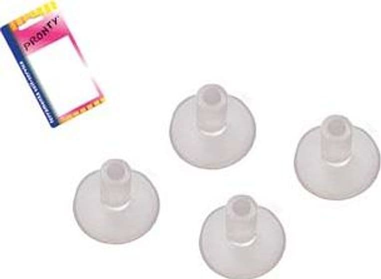 Ventose Trasparenti con Gambo in Blister Ø 20 mm Mm, in BL.4 Pz 12 Blister