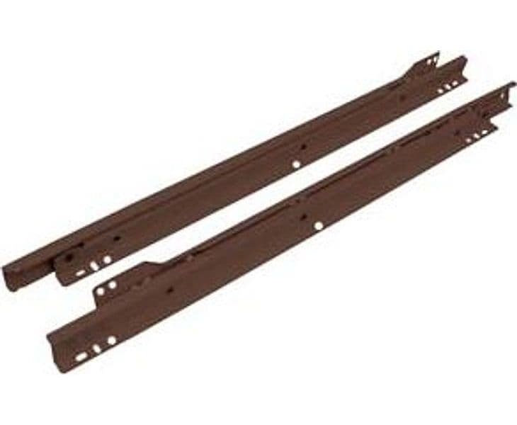 Guide Scorrevoli per Cassetto in Acciaio Verniciato Marrone 60 cm 1 Coppia - 2