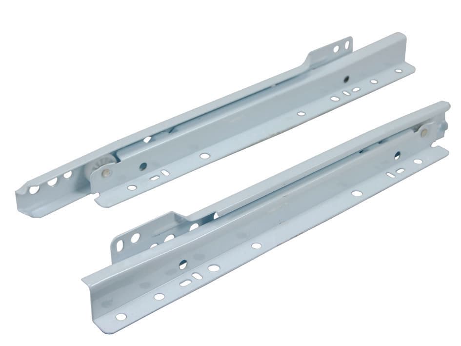 Guide Scorrevoli per Cassetti con Rulli Teflon Bianche Omge 50 cm (ART.4001 - 2