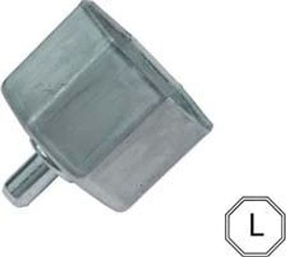 Calotta Ottagonale Liscia con Perno per Avvolgibili Perno Ø 12 mm 10 Pezzi - 2