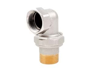 Raccordo Curvo a 3 Pezzi in Ottone Nichelato con Oring ART.162 F 11 4 Itap - 2