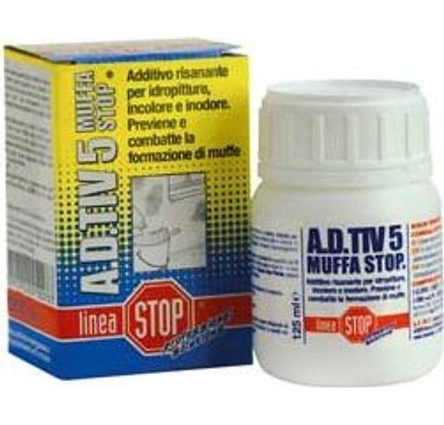 A.d.tiv 5 Muffa Stop 125 ml Flacone Diluire in 5 l 7 Idropittura 3 Pezzi - 2