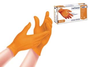 Guanto in Nitrile Grip 3D 8,4 g Senza Polvere Arancioni Tg.m 2 Pezzi - 2