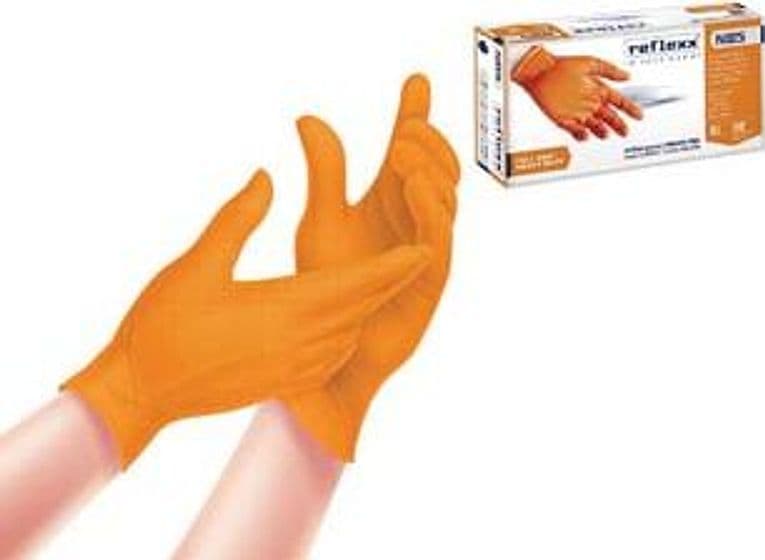 Guanto in Nitrile Grip 3D 8,4 g Senza Polvere Arancioni Tg.xl 2 Pezzi