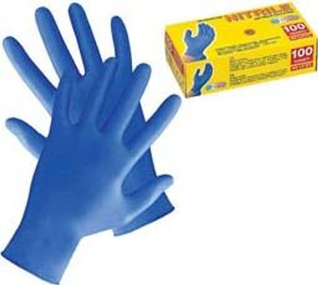 Guanti in Nitrile Senza Polvere Azzurri Tg.s in Conf. da PZ.100 (PG506,19) - 2