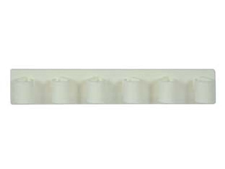 Appendiscopa in Plastica Tre Posti Bianco 10 Pezzi