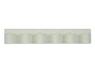 Appendiscopa in Plastica Tre Posti Bianco 10 Pezzi - 2