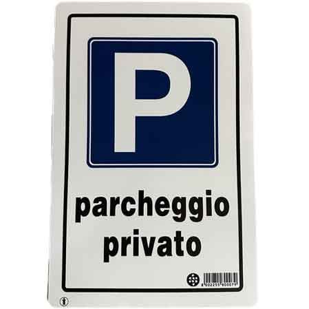 Cartello Parcheggio Privato 20 x 30 cm 10 Pezzi - 2