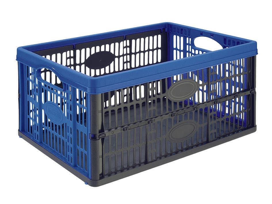 Cesto Pieghevole Voila' Nero Azzurro 47,5 CMX35X4,323,6H. 32 l Tontarelli - 2