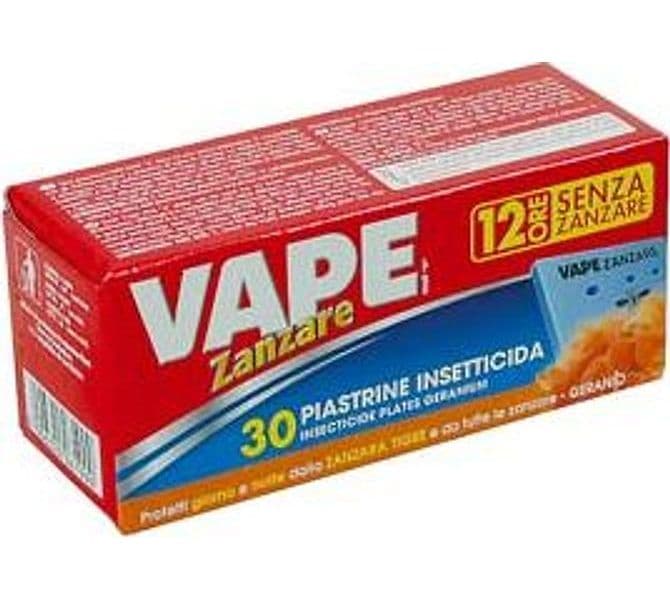 Piastrina per Elettroemanatori Profumata Zanzare Comuni e Tigre 12 Pezzi – Vape