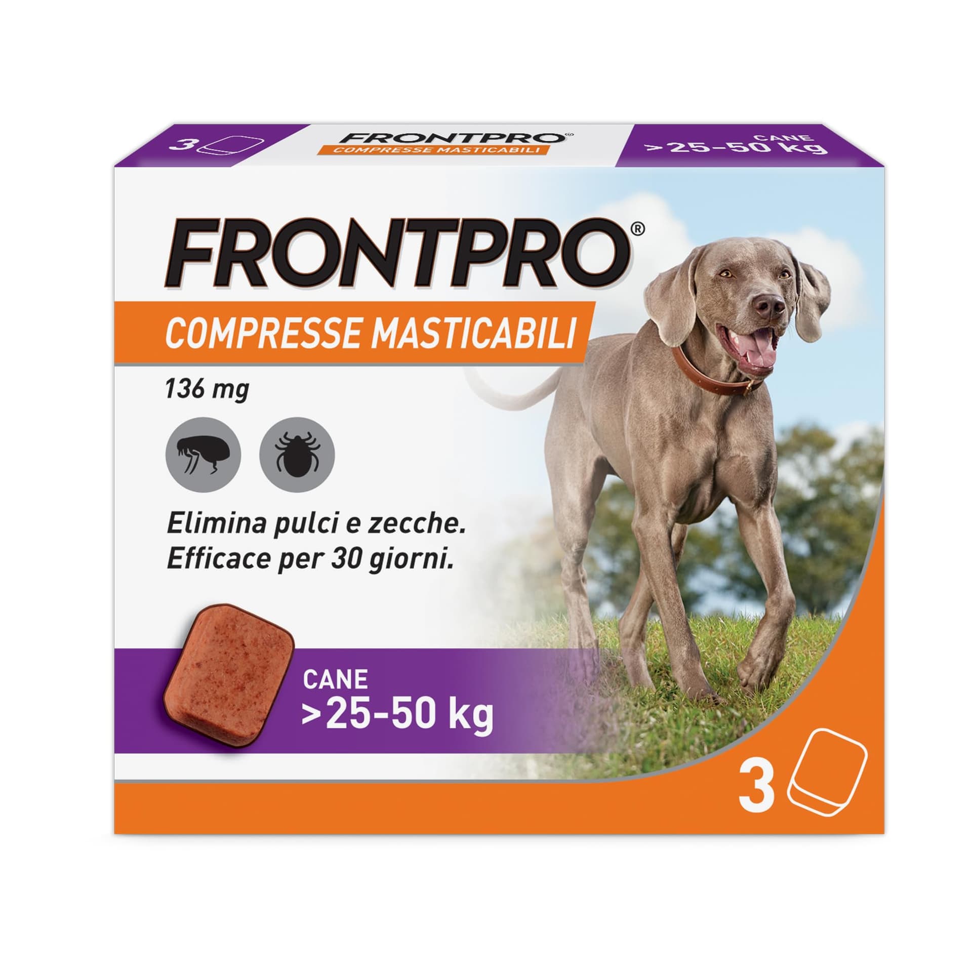Frontpro Compresse Masticabili per Cani 2550 kg Confezione 3 Compresse - 2