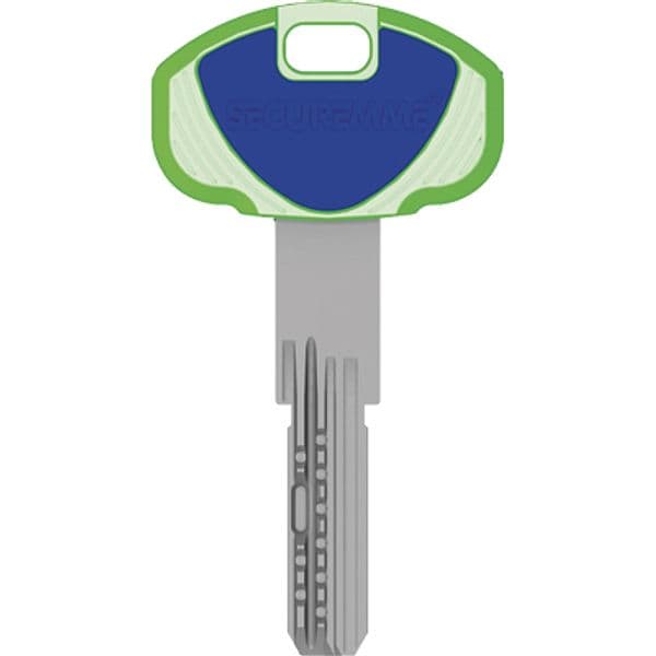 Chiave Punzonata Evo K22 Securemme Ottone Nichelato 5 Pezzi - 2