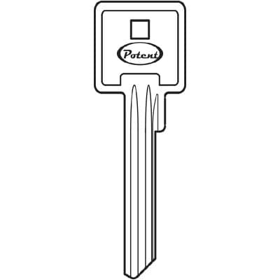 Chiave Piatta Potent K2640 Originale Ottone Nichelato 10 Pezzi - 2