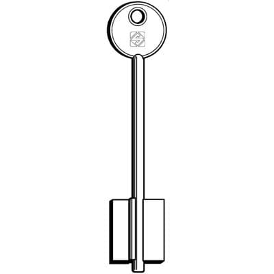 Chiave Doppia Mappa Master Safe Mia 5MS1 Silca Ottone Nichelato 5 Pezzi - 2