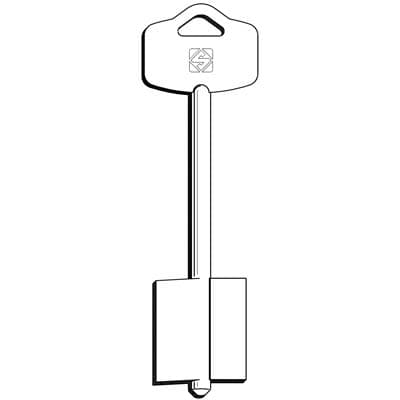 Chiave Doppia Mappa Esety 5EY24 Silca Ottone Nichelato 5 Pezzi - 2