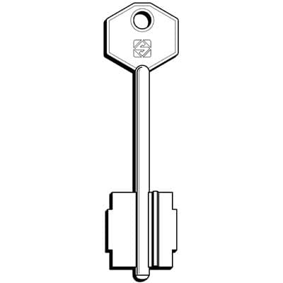 Chiave Doppia Mappa Potent 5PT12 Silca Ottone Nichelato 5 Pezzi - 2