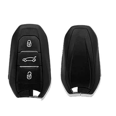 Guscio per Chiave Auto Peugeot Ds VA2FRS8 3 Bottoni Silca - 2