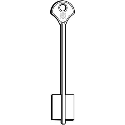 Chiave Doppia Mappa Esety 5EY1 Silca Ottone Nichelato 5 Pezzi - 2