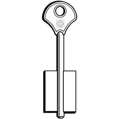 Chiave Doppia Mappa Esety 5EY5 Silca Ottone Nichelato 5 Pezzi - 2