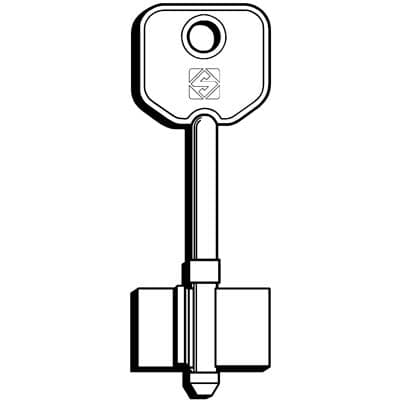 Chiave Doppia Mappa Securemme 5SER1 Silca Ottone Nichelato 2 Pezzi - 2