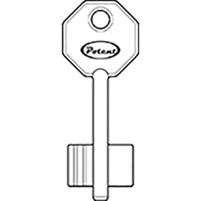 Chiave Doppia Mappa 1650 Potent Ottone 10 Pezzi - 2