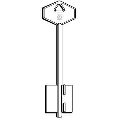 Chiave Doppia Mappa Ital 5IT6 Silca Ottone Nichelato 5 Pezzi - 2