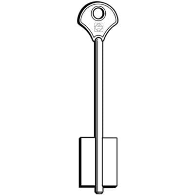 Chiave Doppia Mappa Esety 5EY3 Silca Ottone Nichelato 5 Pezzi - 2